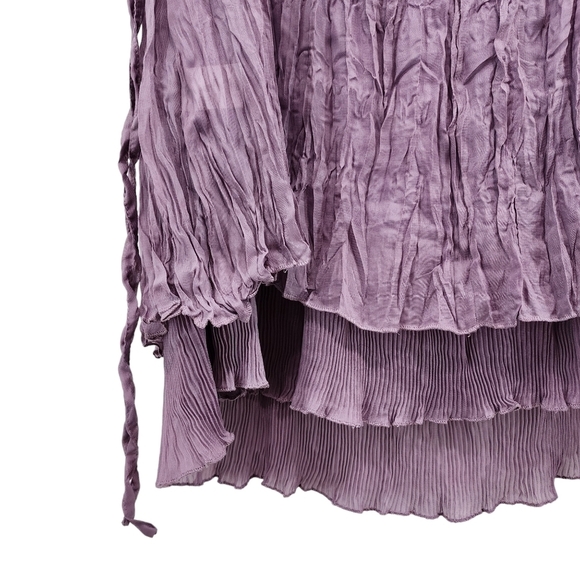 Pretty Angel Women's Silk Blend Lagenlook Off Shoulder Sheer Dress - Picture 5 of 8